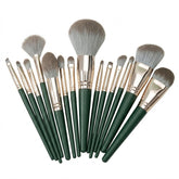 Mulynsie 14piece makeup brush set dark green