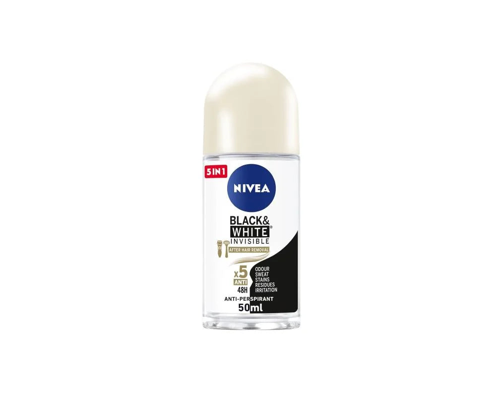 Nivea Black White Invisible Anti-Perspirant Roll On 50ml