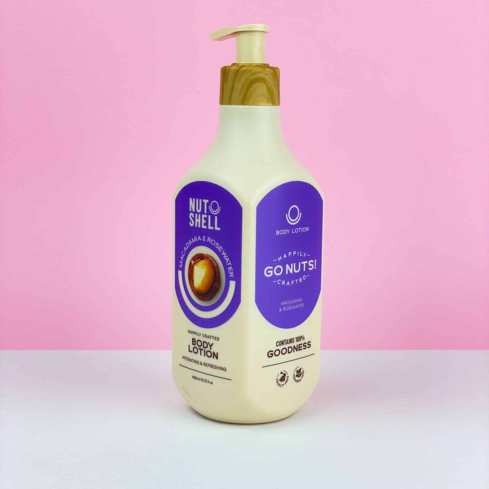 Nut shell body lotion with macadamia and rose water 465ml