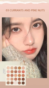 shein lucky me 25-Color Eyeshadow Palette With Cosmetic Brush