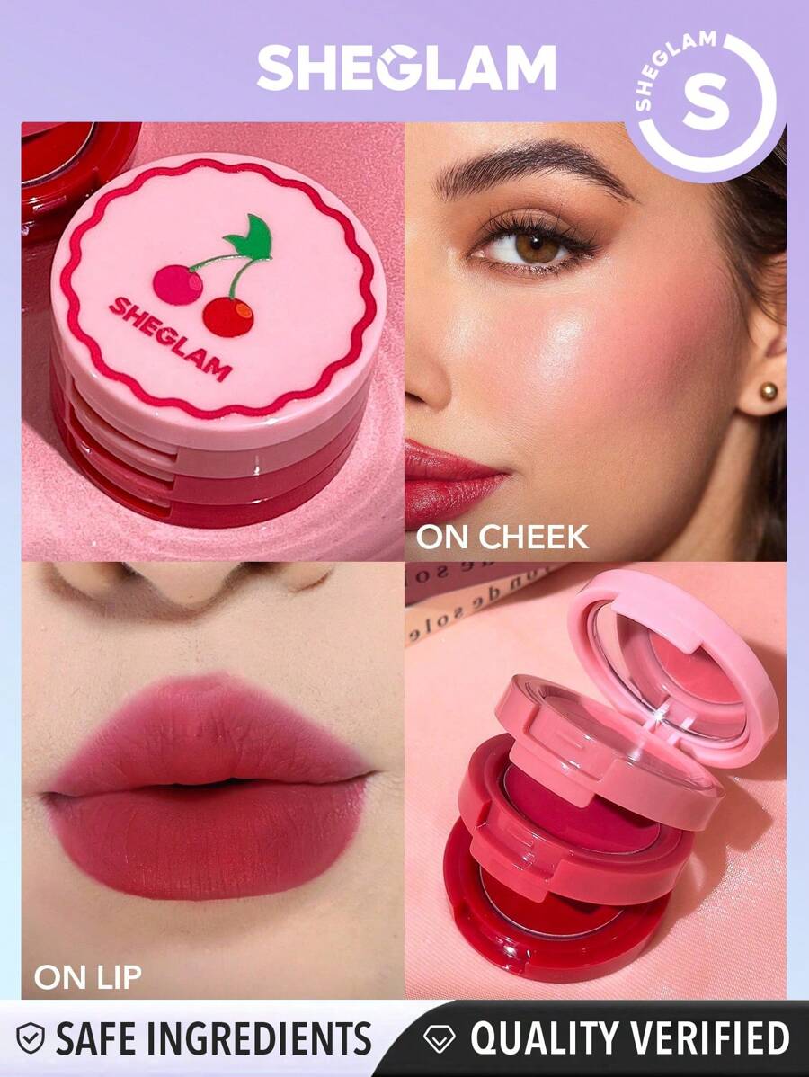SHEGLAM Very Cherry Cheek and Lip Cream Stack