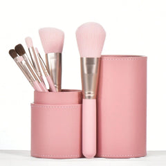 SheIn 7-piece Makeup Brush Set With Storage Bucket