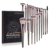SheIn Mang Professional Makeup Brush Set 20 Pieces - Champagne
