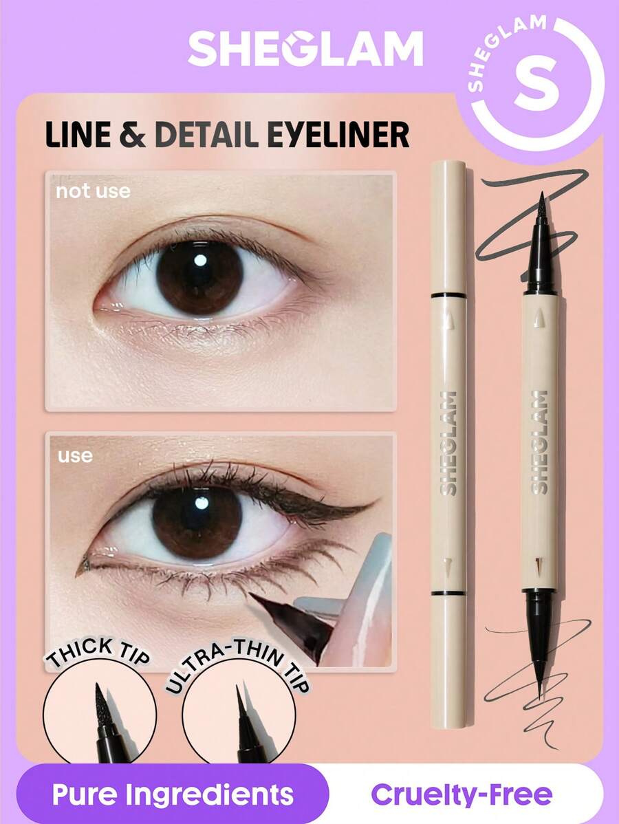 Sheglam Multi-Tasker Line and Detail Eyeliner Pen-Black