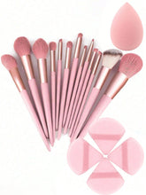 Shein 13Pcs Makeup Brush and 5 Pcs Sponge Pink