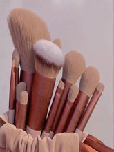 Shein 13pcs brown Makeup Brushes with bag