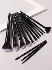 Shein 14Pcs Makeup Brush Black