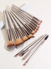 Shein 14pcs Champagne Gold Makeup Brush Set