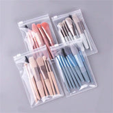 Shein 8pcs Makeup Brush Set Macaron Brush Portable Concealer