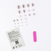 Shein Glitter White Toenails 24 Pieces