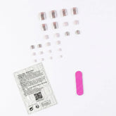 Shein Glitter White Toenails 24 Pieces