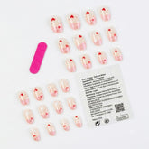 Shein Red and Pink Balloon Nails 24 Pieces