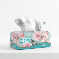 White facial tissues 400 tissue