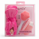 Colorsix Pink Facial Cleansing & Skincare Beauty Set with Headband