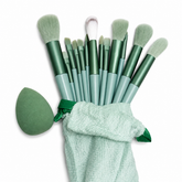 Shein 13Pcs Makeup Brush and Sponge Green