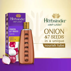 HerbsIndia Hair Oil with onion and 7 Seeds 180ml