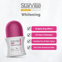 Starville Roll On Antiperspirant Whitening Light Pink 60 ml