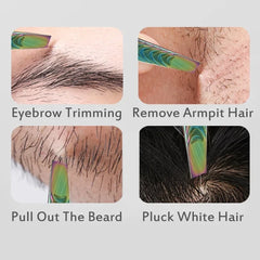 Abou Yousef EyebrowTweezer Slanted Flat Tip Stainless Steel Facial Hair Remover Clip Makeup