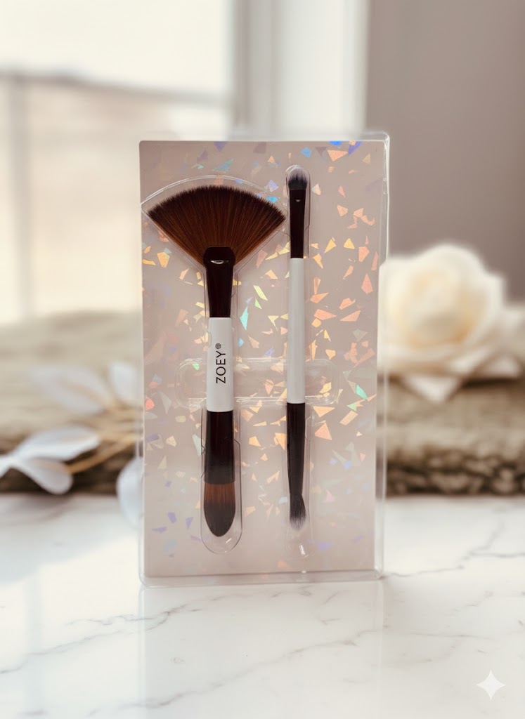 Zoey Professional Double Makeup Brush Set