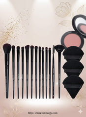 SheIn Makeup brush set 13 pieces and 3 sponge pieces