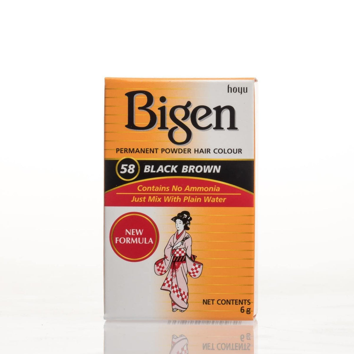 Bigen Permanent Powder Hair Color 58 Black Brown