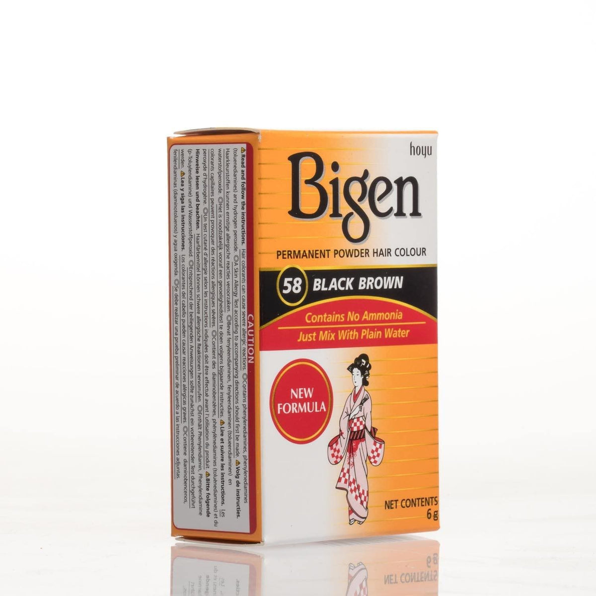 Bigen Permanent Powder Hair Color 58 Black Brown