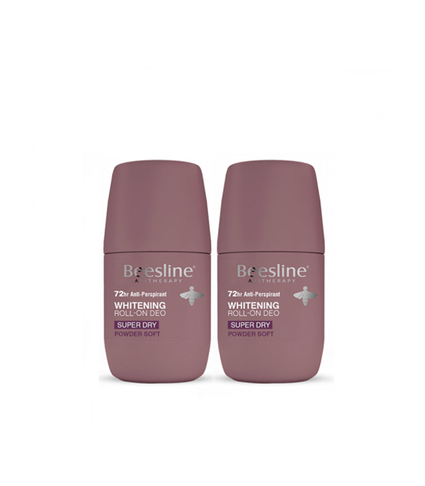Beesline whitening roll on super dry powder soft 50ml 1+1