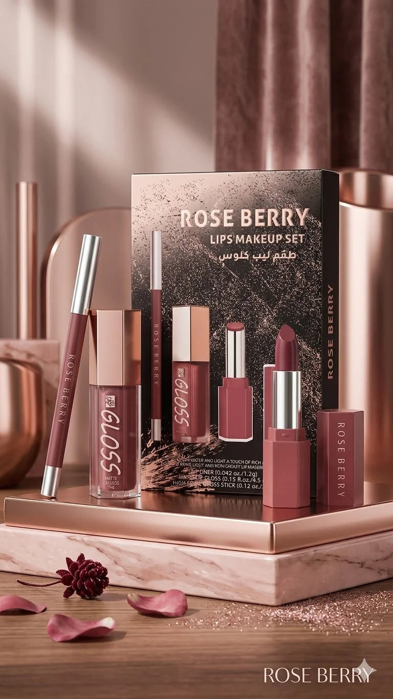 Rose Berry Lips Makeup Set
