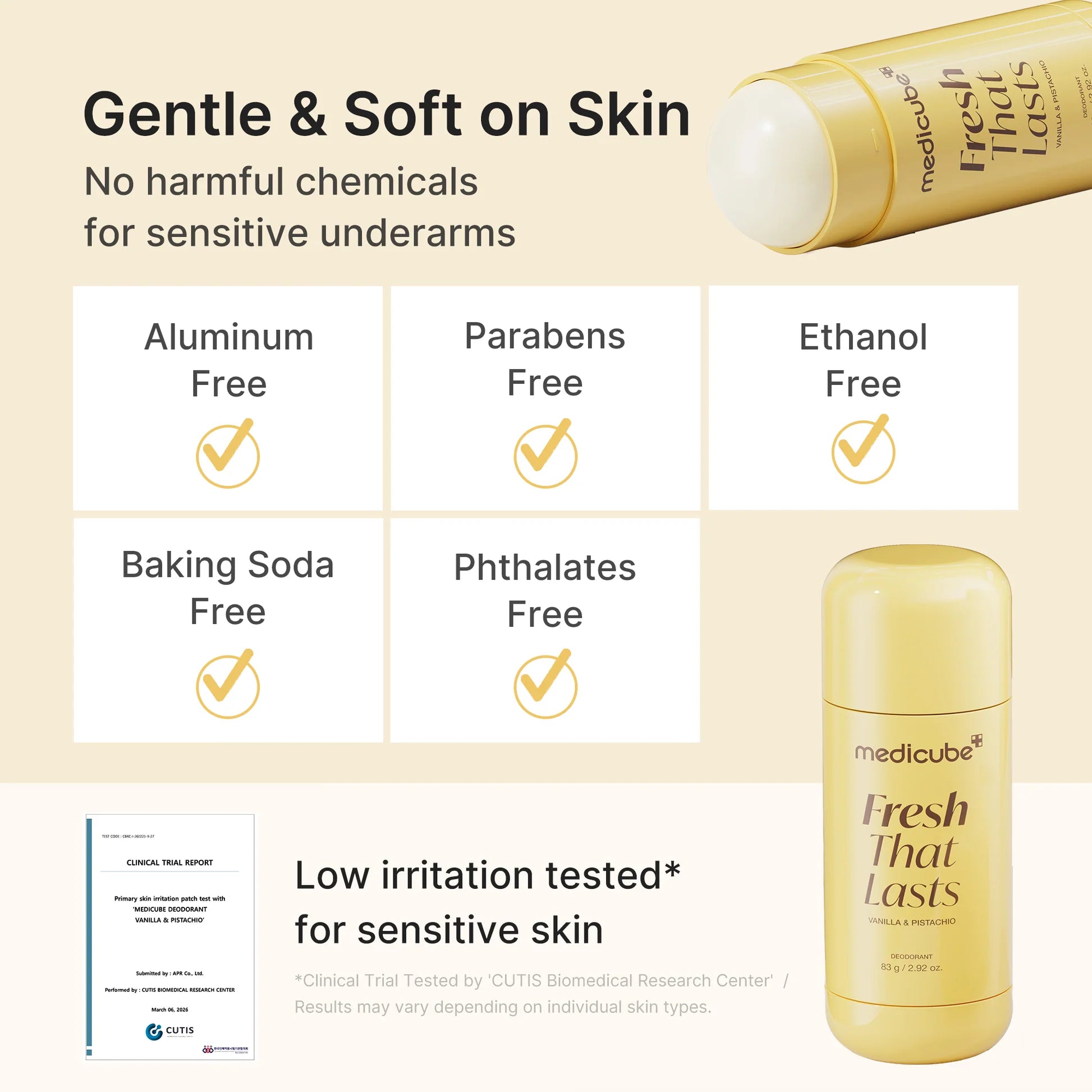 Medicube Deodorant Fresh That Lasts Vanilla & Pistachio