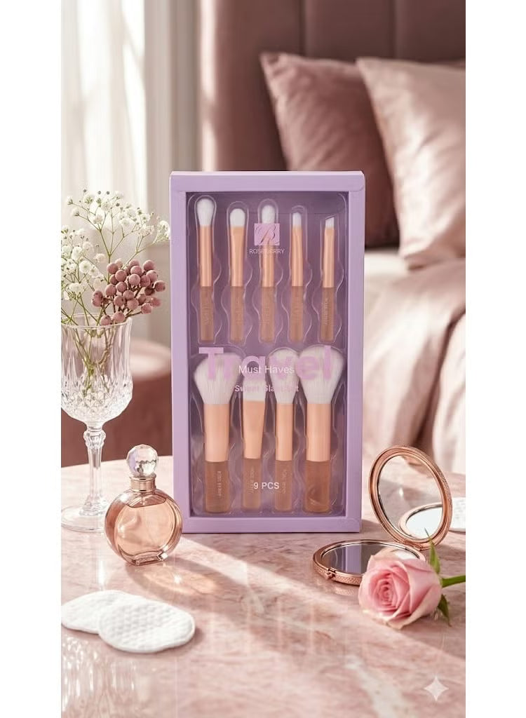 Rose Berry Travel Must Have Sweet Glam Set – 9 pcs