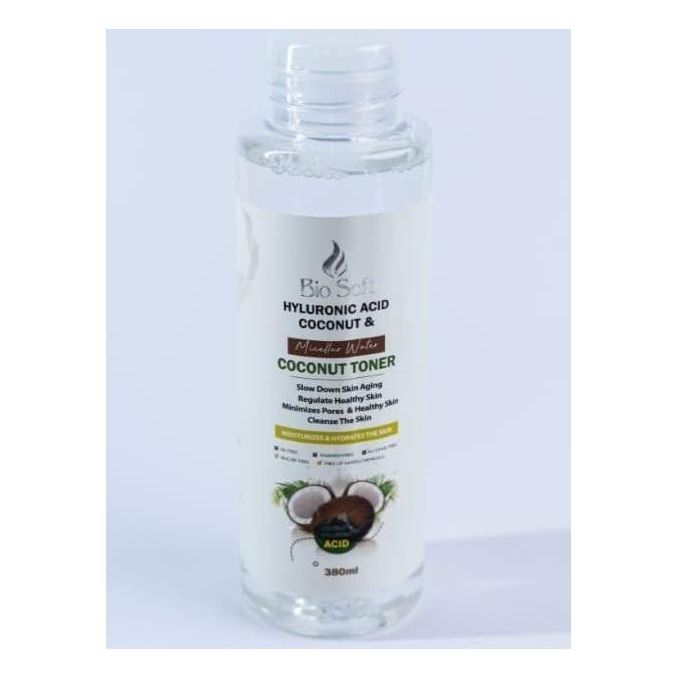 BIO SOFT MICELLAR WATER 380ML HYALURONIC and COCONUT