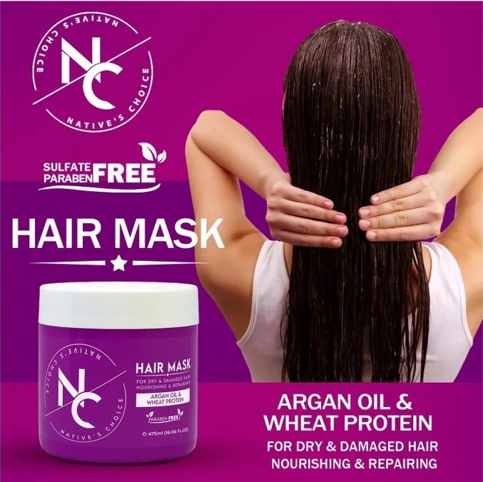 Natives Choice Argan Oil and Wheat Protein Hair Mask 475 ml