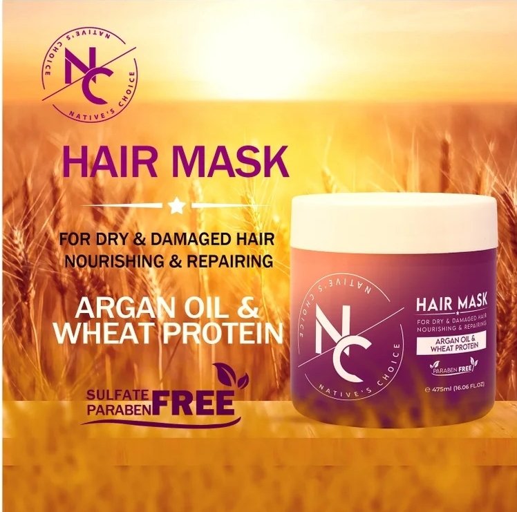Natives Choice Argan Oil and Wheat Protein Hair Mask 475 ml