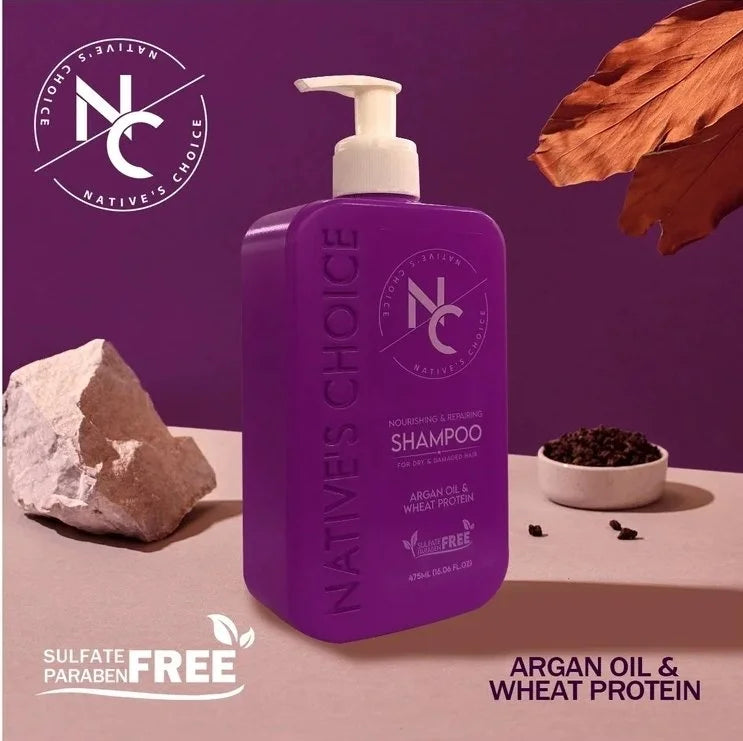 Natives Choice Shampoo With Argan Oil and Wheat Protein 475 ml