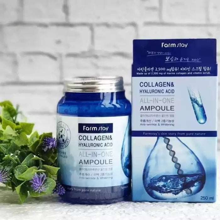 FARM STAY Collagen and Hyaluronic Acid All In One Ampoule 250ML