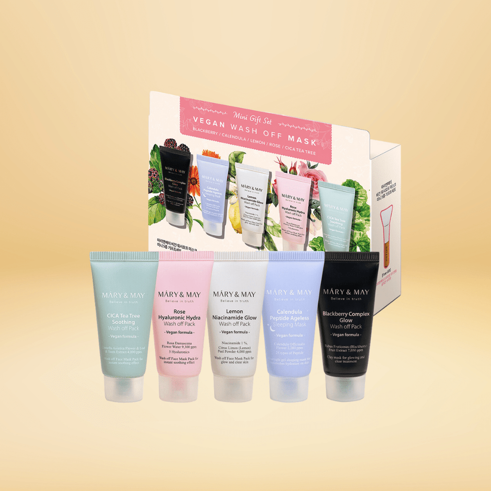 Mary And May Vegan Wash Off Mask Mini Gift Set 5 pcs
