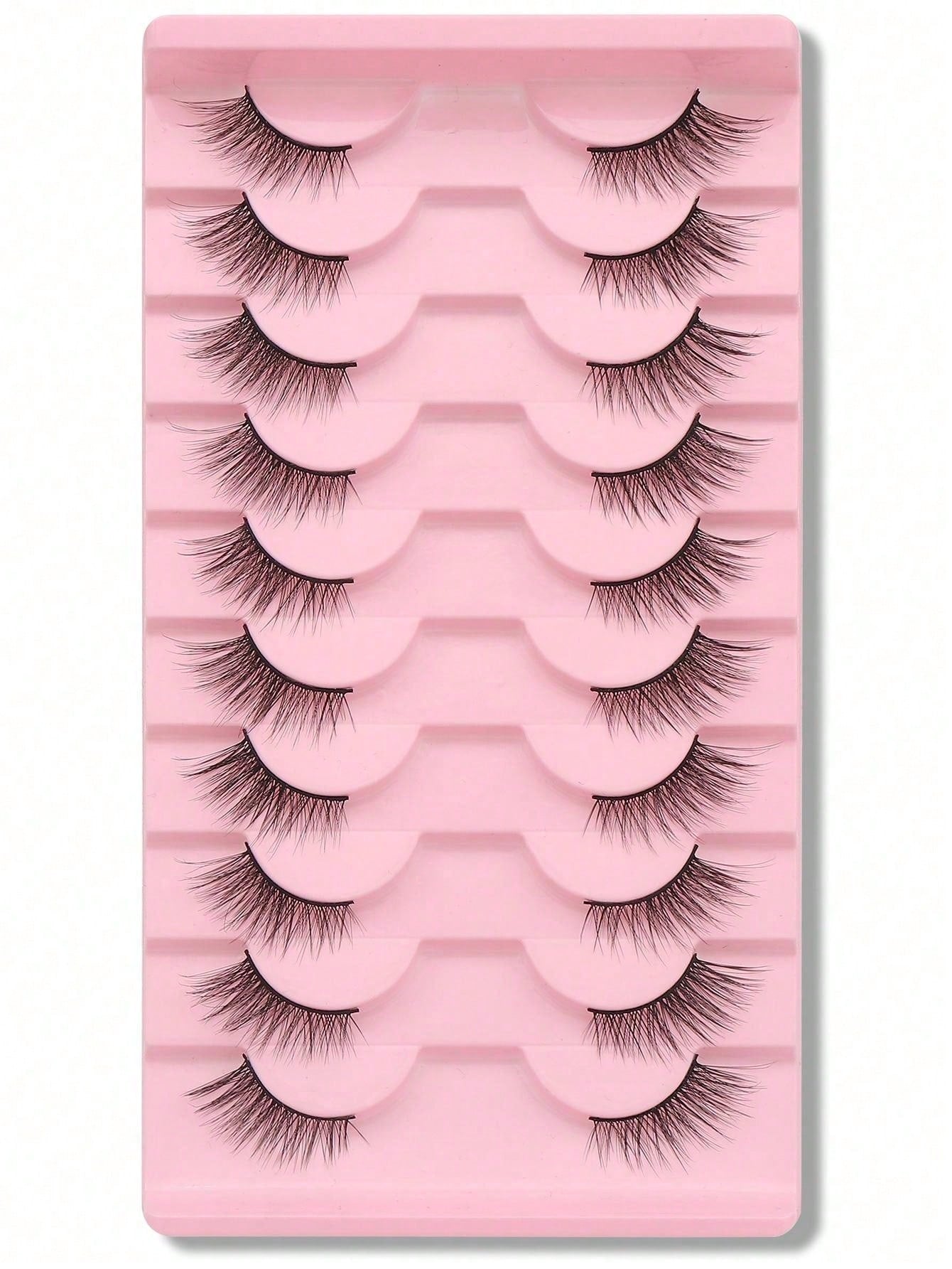 Shein 10 pairs of natural-looking crisscross cat