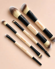 Maange 5Pcs Makeup Brush Pink and Black