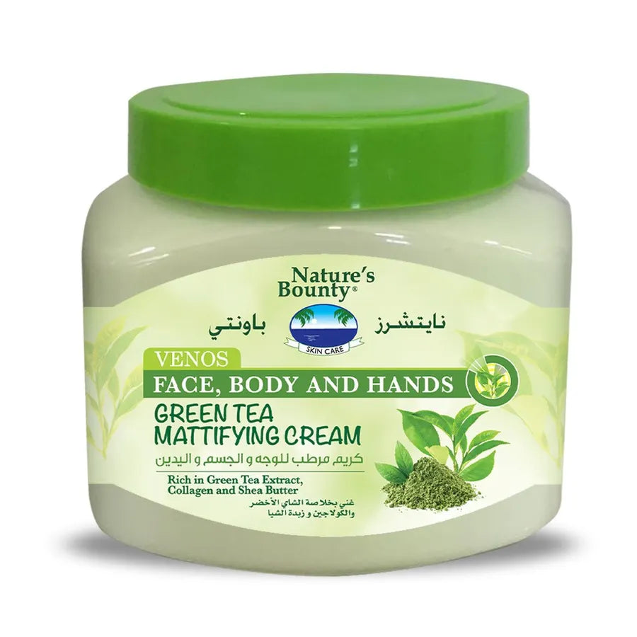 Nature's Bounty Venos كريم مطفأ اللمعة بالشاي الأخضر 560 مل