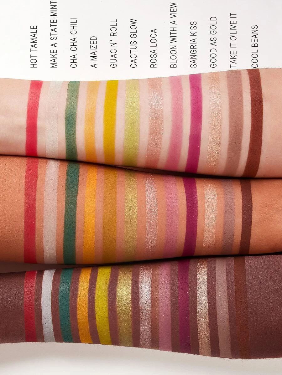 SHEGLAM Stay Fuego  Mexico Palette Eyeshadow 12-Clolor Shimmer