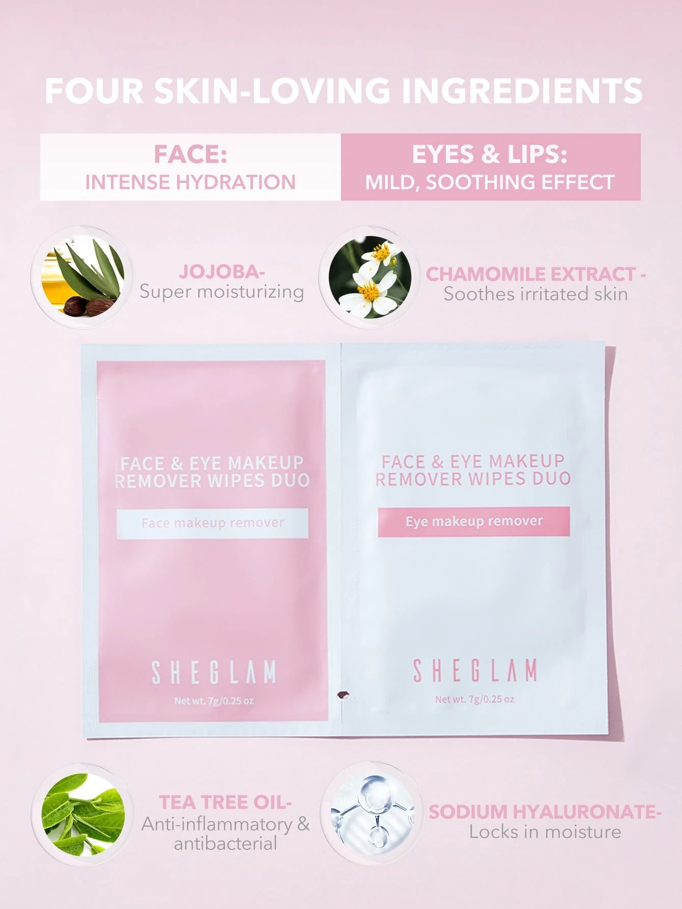 Sheglam Face And Eye Makeup Remover Wipes 10 Pcs