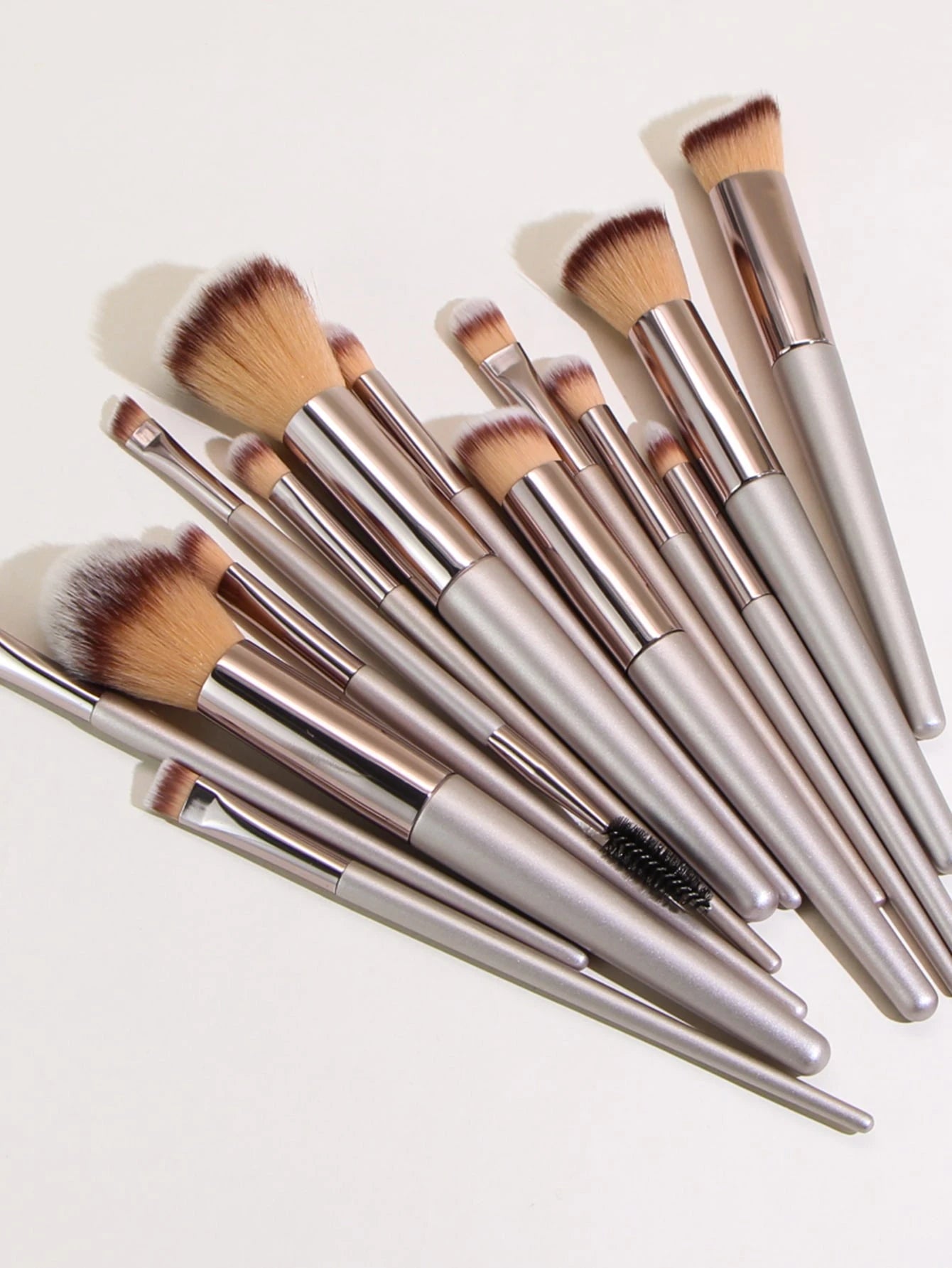 Shein 14pcs Champagne Gold Makeup Brush Set