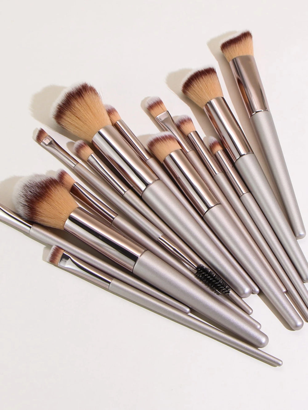 Shein 14pcs Champagne Gold Makeup Brush Set
