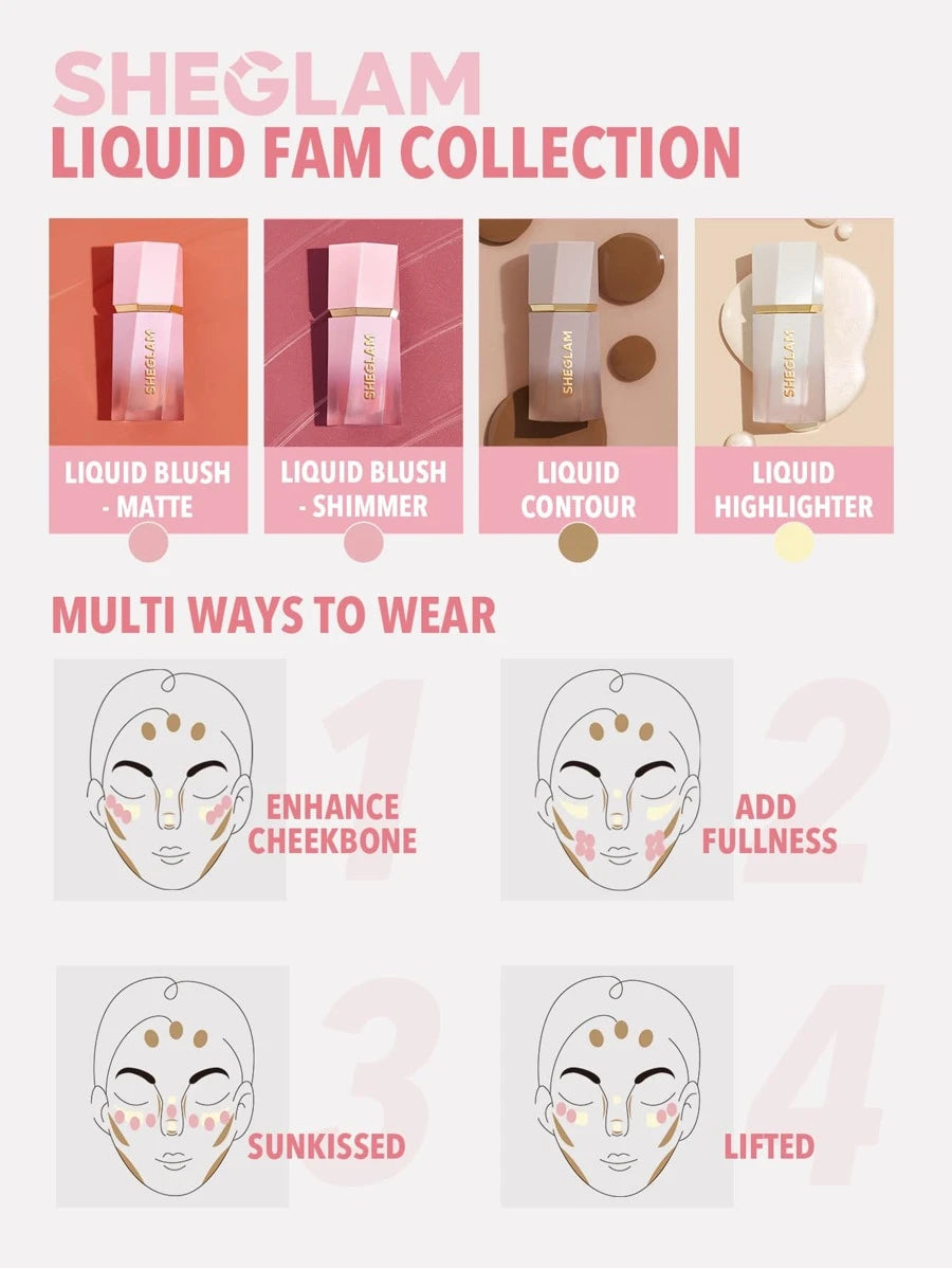 Sheglam Color Bloom Dayglow Liquid Blush Shimmer