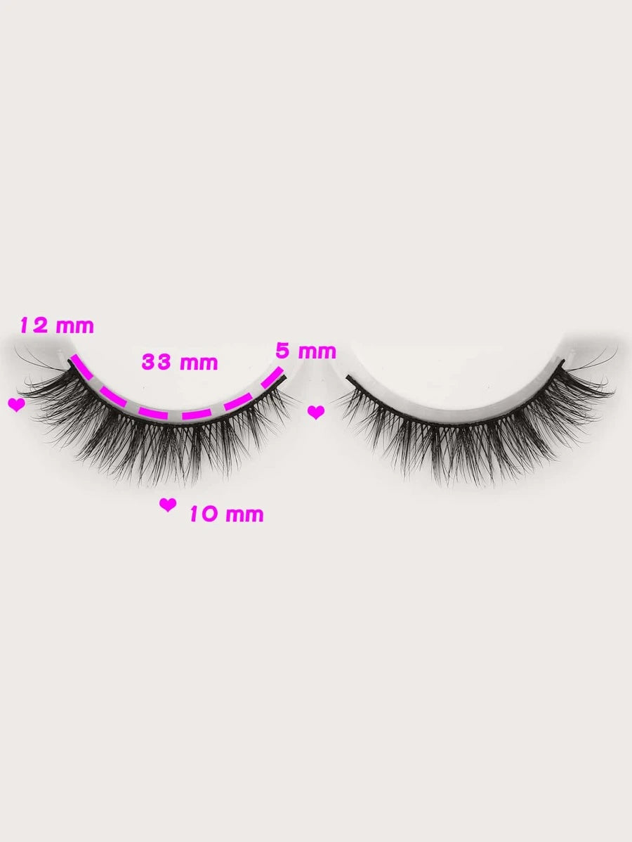  shein 10pairs 3d Fluffy Soft Cross Style Eyelashes