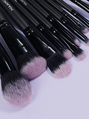 SheIn Mang Professional Makeup Brush Set 12 Pieces - Black