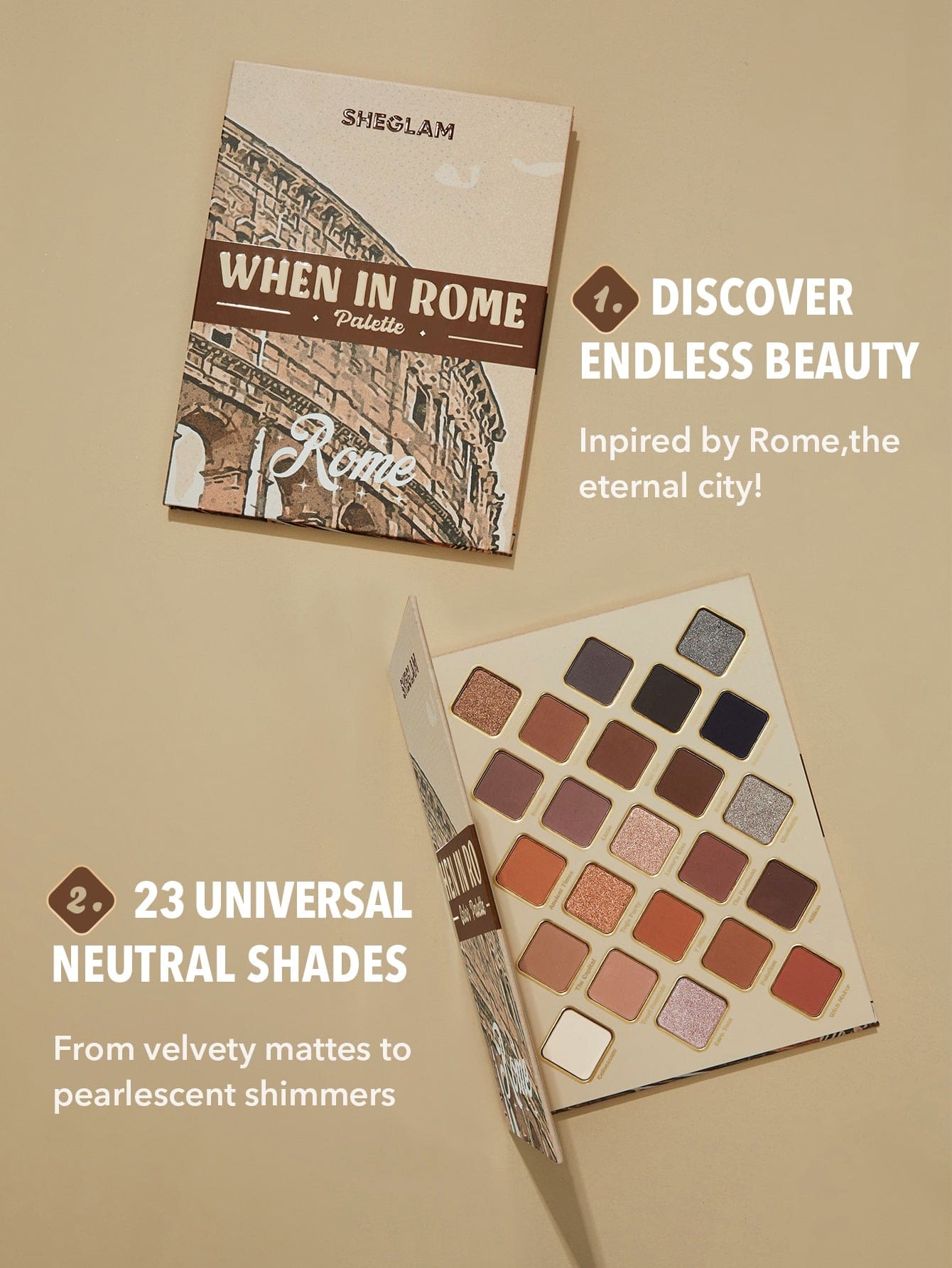 SHEGLAM When In Rome Palette Eyeshadow 23-Clolor