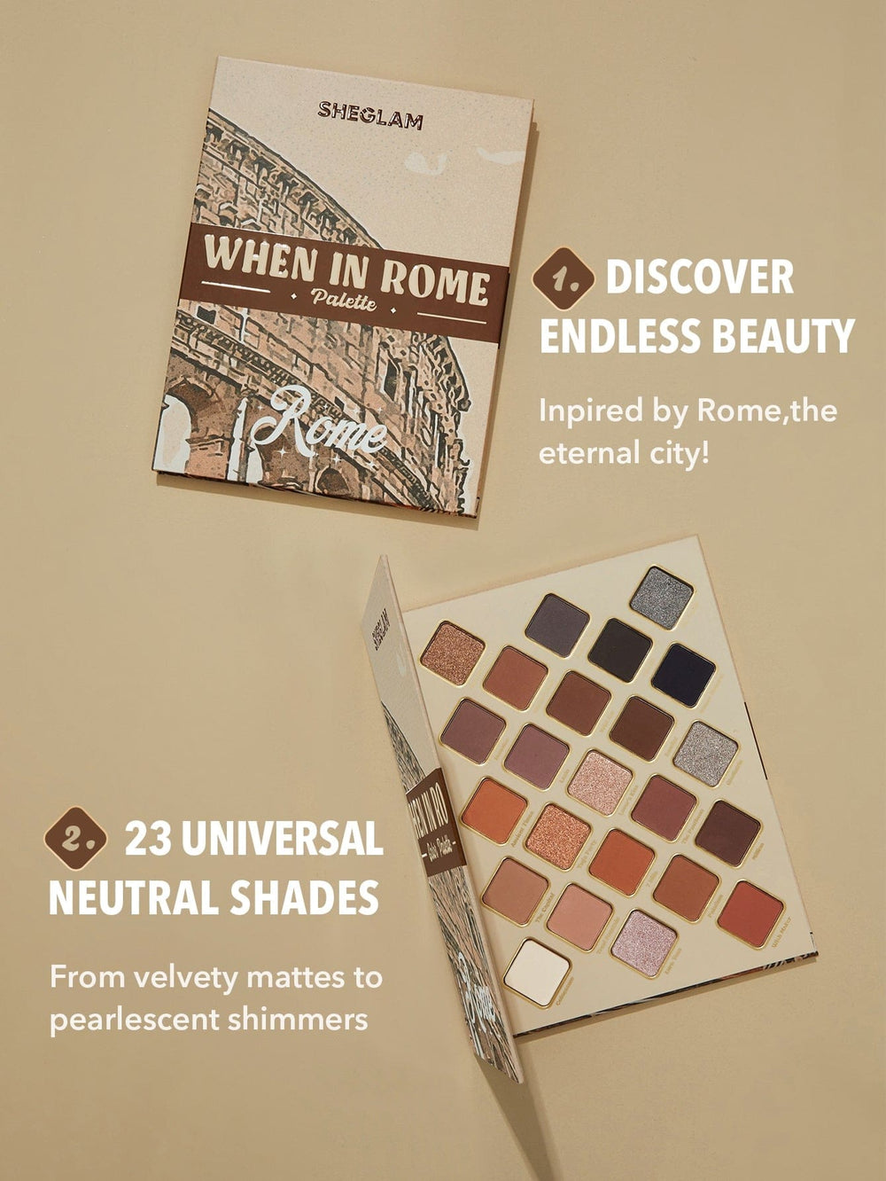 SHEGLAM When In Rome Palette Eyeshadow 23-Clolor