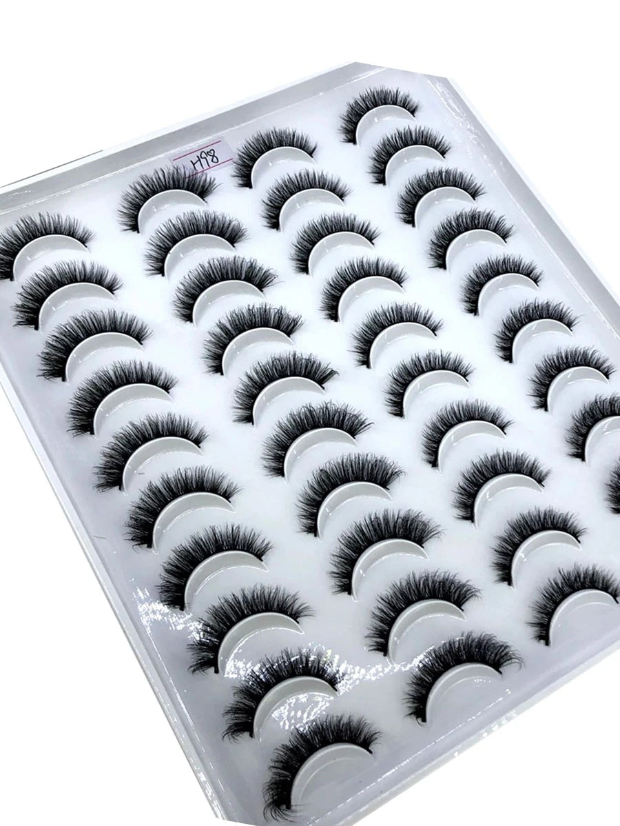 Shein 20 pairs of long false eyelashes enhanced with 3D technology and a natural look