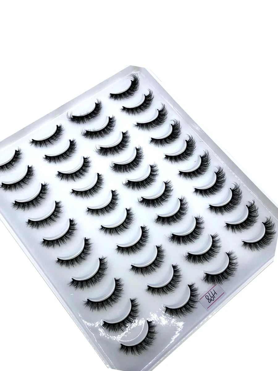 SheIn Set of 20 pairs of mixed natural false eyelashes - H98